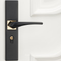 Solid Wood Door Lock Simple Black Household Silent Door Handle GO-SX